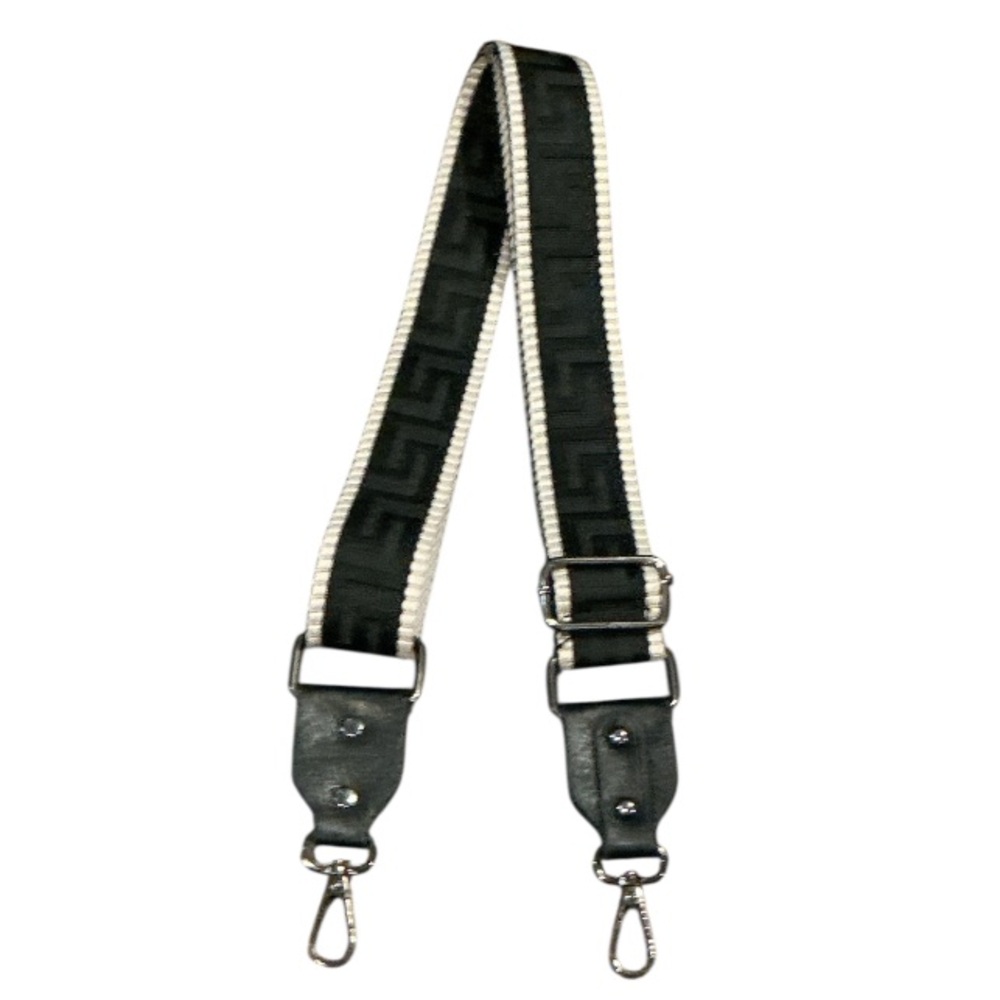 New No Brand black canvas long adjustable handbag purse strap replacement